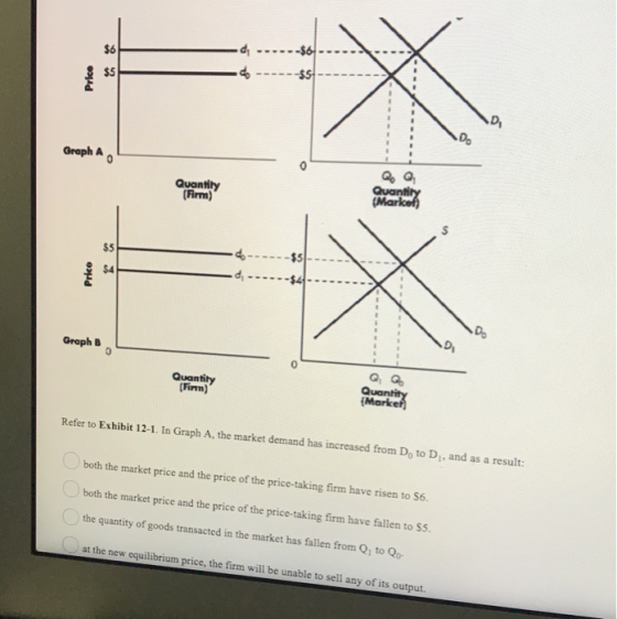 ------$6 --- ------- -- Price Graph A QQ Quantity (Firm) Quantity (Market) Price Graph B Quantity (Finn) Q, Q. Quantity (Mark