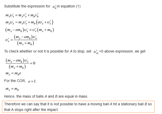 Substitute the expression for u, in equation (1) mu = mv + mv mun = m,+m(ev; +01) (m - em, 0 =0 (m + m) (m, -emg ) (m, +mg) T