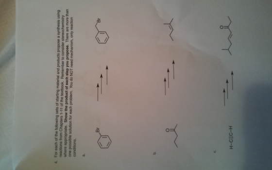 4. For each of the following sets of material and products propose a synthesis using reactions from Chapters 1-11 of the textbook. Remember to consider stereochemistry where appropriate. Show the product of each step you propose. There are more than one solution for each You do NOT need mechanism, only conditions. a. H-CEC-H