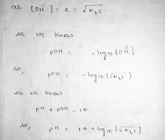 Coh 1: X= Jкус Know рон - - logio [он | se, роҢ 17 - logio luksa) we know pH + pОН 14 Se, PH 14 + logio lukge)