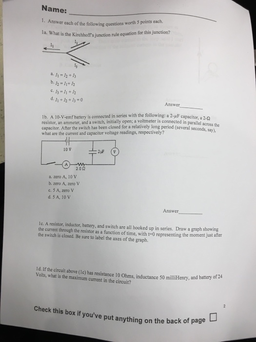 What is the Kirchhoff's junction rule equation for