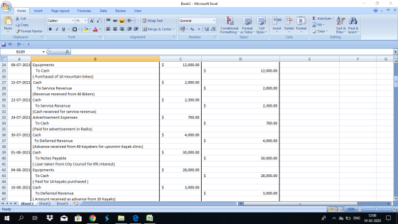 Book2 - Microsoft Excel Home Insert Page Layout Formulas Data Review View * Cut Copy ♡ General - Wrap Text Merge & Center 1 1