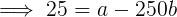 + 25 = a - 2506