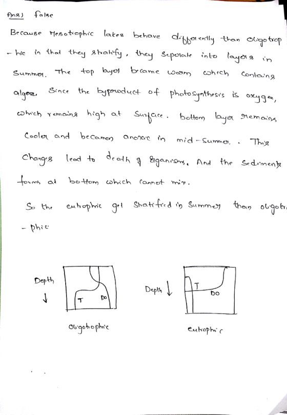 ehove uct of Photosunthess iS o Suace. belton et Cond beco lead to aj bottom cohich Cannot h . Depth Depth Do Do