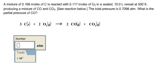 A mixture of 0.168 moles of C is reached with 0.11