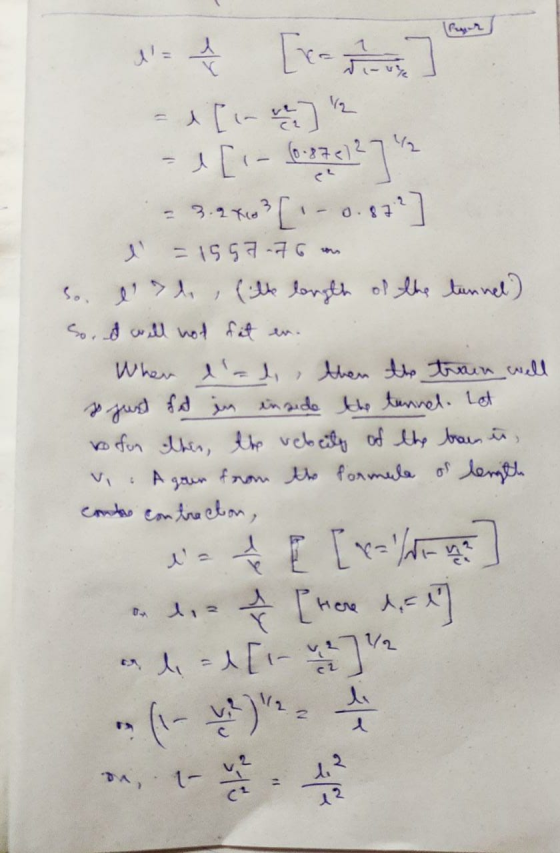 fur l= 1 (0.87€ = 3.976? [-0.87] l = 1557.76 So lhe, fille length of the tunnel) So, I will not fit en. When lali then th