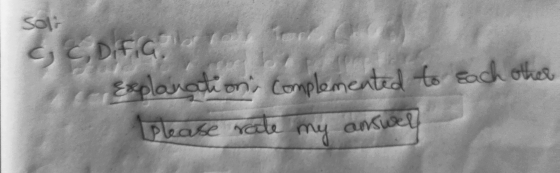 soli Difia no Explanations complemented to each other please r rate my answell