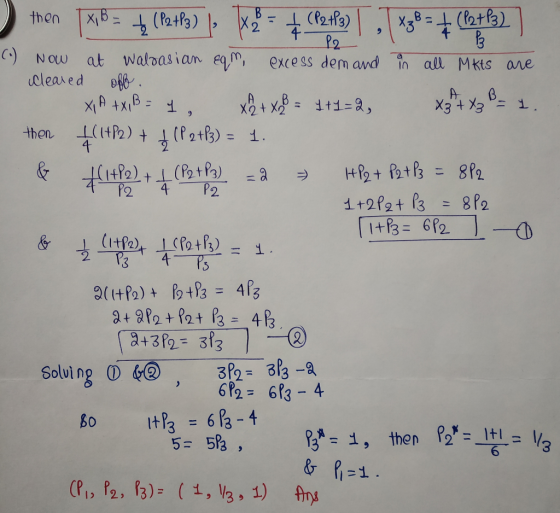 then [X1B = $s (Peats) ja Ves = (Pzf9 | .] *3* = + (fotfa) ] (1) Now at walsasian eam excess dem and in all Mkts are cleared