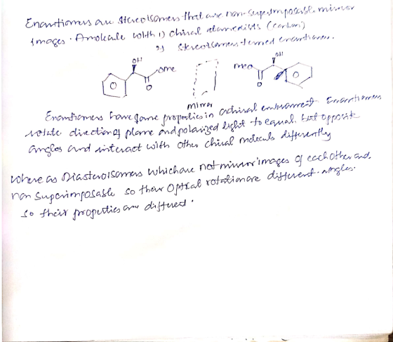 Enantiomers au Stuepisomers that arse non superimposable minor Images Amolecule leth in Chinal alamericas (conson) 24 Stercol