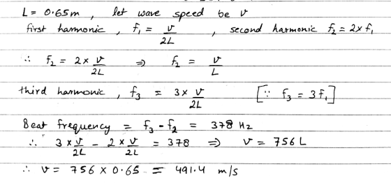 L= 0,65 m wave speeo armonic 2L L. 2L 378 h2 3 2L 2L