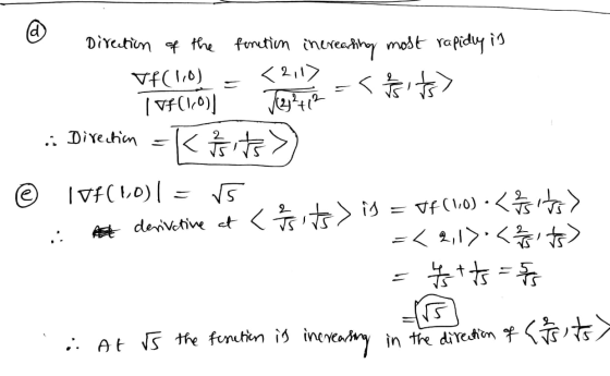 Direction of the function increasing most rapidly in VI(110) < 2,1) stets > | VF (10)] Tee??? .. Direction =< tsito @ IVF(1,0