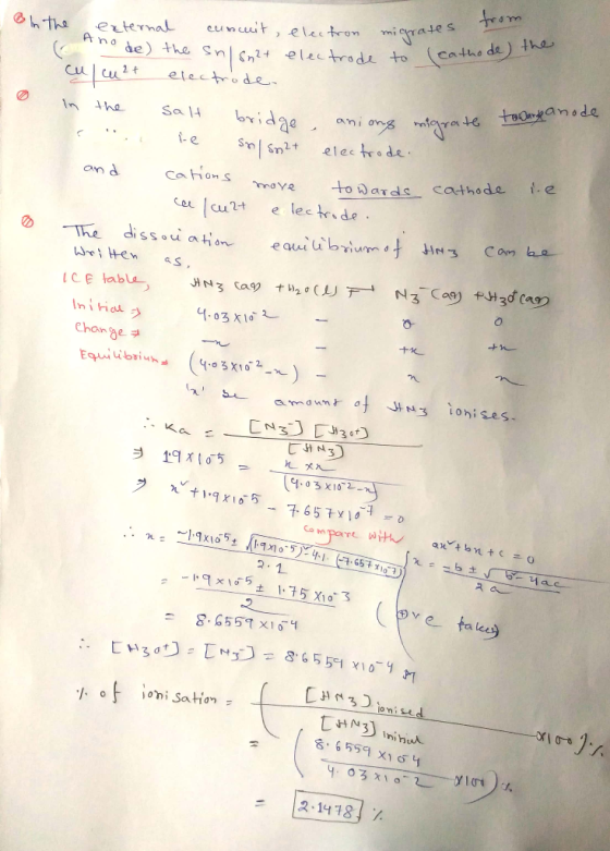 Ano de) the Snlsn2+ electrode to catho de) tha Cu cult graes eunit, eleetron h the erternal electrode t anode ridae S Snt ani