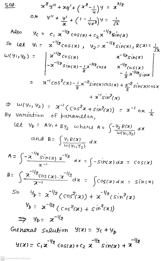 sol x®y! + xy+ (x-4)=2? or yll + y + (-1) 4 = 5 -12 sin(a) ca So let să -2 X ,-112 sin(x)- -312 COS -1 On Also 4c = -1/2