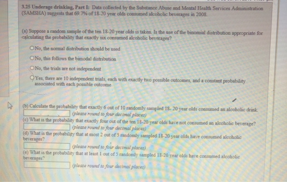 3.25 Underage drinking, Part I: Data collected by the Substance Abuse and Mental Health Services Administration (SAMSHA) sugg