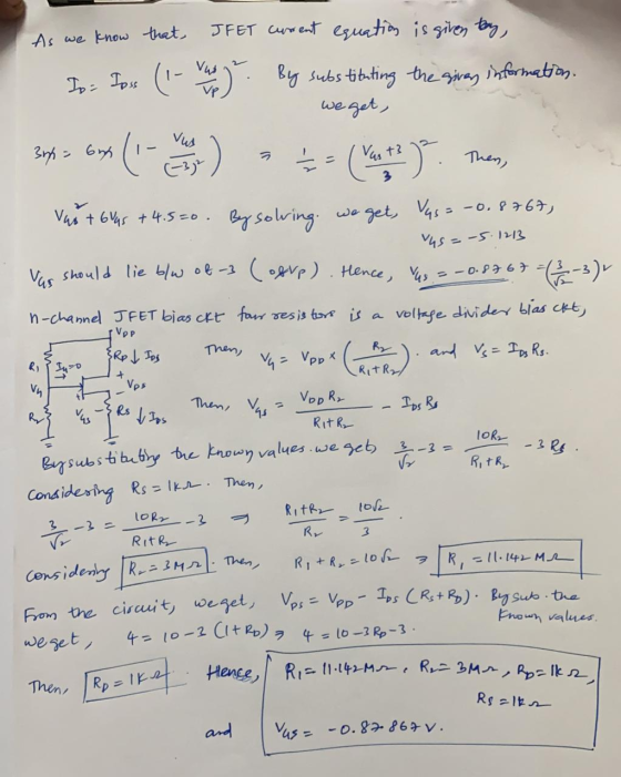 Then, Vpp Then, As we know that JEET current equation is given by Io = Ioss (vagy. By substituting the given information, weg