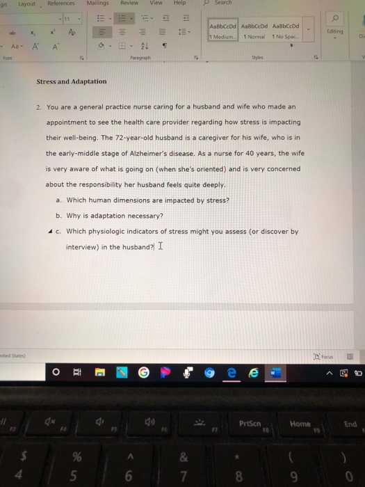gn Layout References Mailings Review View Help AaBbcod AaBbCcDd AaBbCcDd 1 Medium I Normal T No Spac Editing - A- I X . - 21