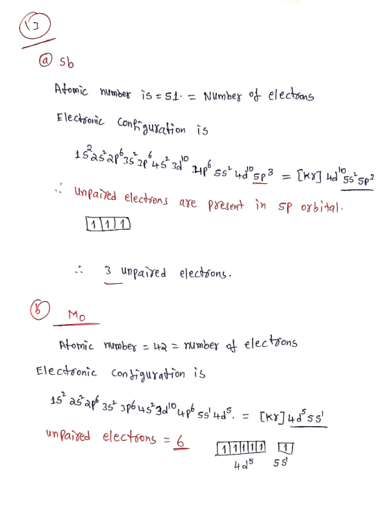 @ sb Atomic number is = 51. = Number of elections Electronic configuration is Asašapézs apéus Bdo 2116 $5* 4d05p3 = [ky] ld5
