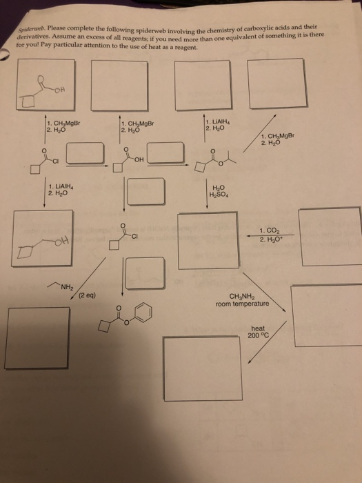Spiderweb. Please complete the following spiderweb involving the chemistry of carbo ng spiderweb involving the chemistry of c