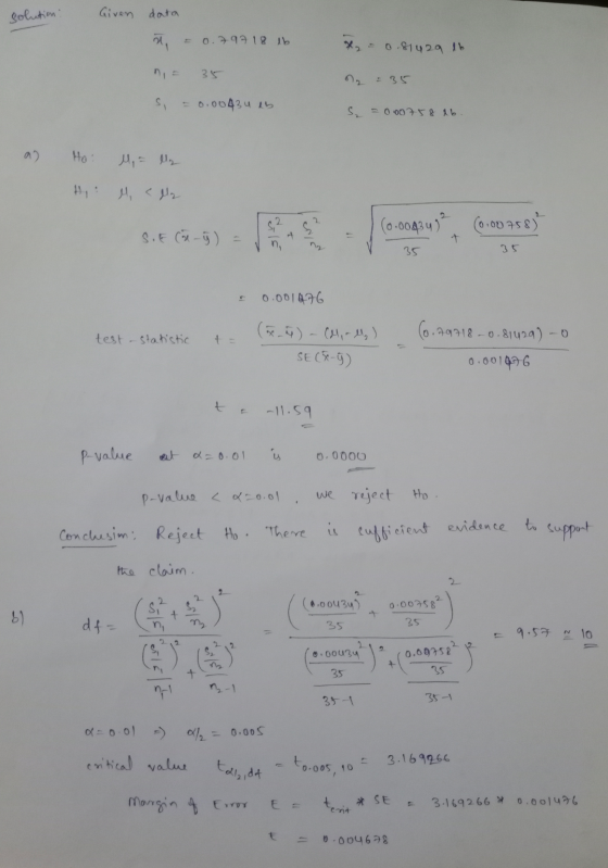 solution: Given data o, 0.797 18 lbl x = 0.81429 16 35 = 0.0043 uab S = 000758 lb. Hoi My = lly Hi: M, ella als (0.00434) ² S