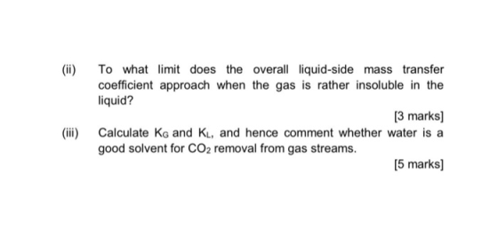 To what limit does the overall liquid-side mass transfer coefficient approach when the gas is rather insoluble in the liquid?