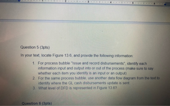 . . 2 . . 3 . 1 4 . . 5 6 Question 5 (3pts) In your text, locate Figure 13.6, and provide the following information: 1. For p