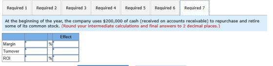 Required 1 Required 2 Required 3 Required 4 Required 5 Required 6 Required 7 At the beginning of the year, the company uses $