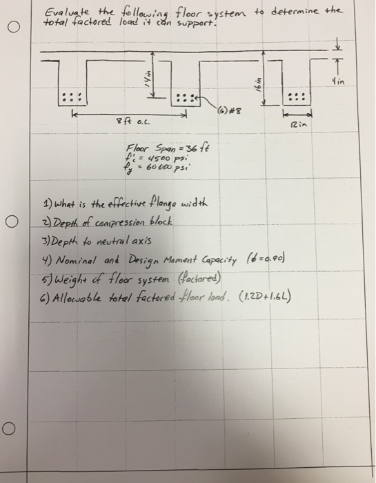 Evaluste the feloying flor system to determine the oad z Ppert in Floor Span=36ft 60 00 Ps )whet is the eflective Plonge widek flange wi 3)Depth to neutral axis 9) Nominal ant Design Mment apacty a 5Weigha of floor system Pociored) 4) Allowable total factored floor load. (1ZD +1.6L) Fo.90