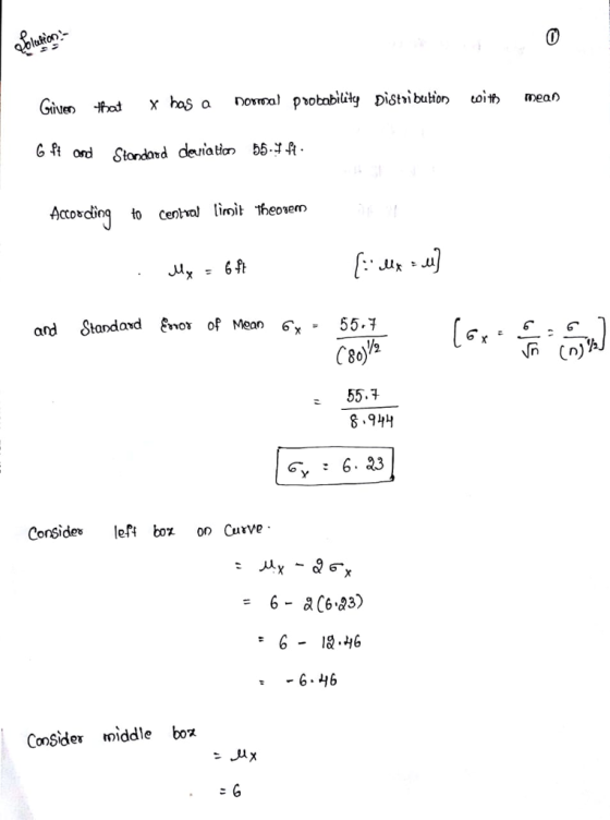 ulion!- a Dowoal pvobabilikg Distbibuior toith mead Accoscioq to cental limit heosem ard Standaxd Snor of Mean 6x 55.i (80) 55구 8 .911 - 8.46 6.H6 ConSder middle box