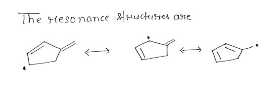 The resonance structures are