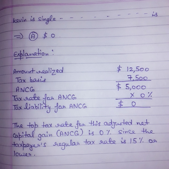 kevin is s explanation Amourt sealized Tax bas1 ANCG Tax oathe las ANCG 12,5oo 500 S,0o0 ax.llabilay Jasr ANCG The top tex ma