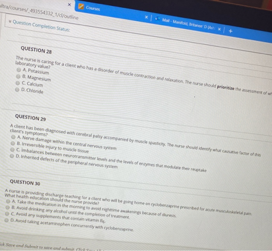 ultra/courses/_493554332_1/dl/outline Courses x o * Question Completion Status: Mail - Manifold, Britanee Dish x + QUESTION