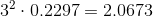 3^2 \cdot 0.2297 = 2.0673