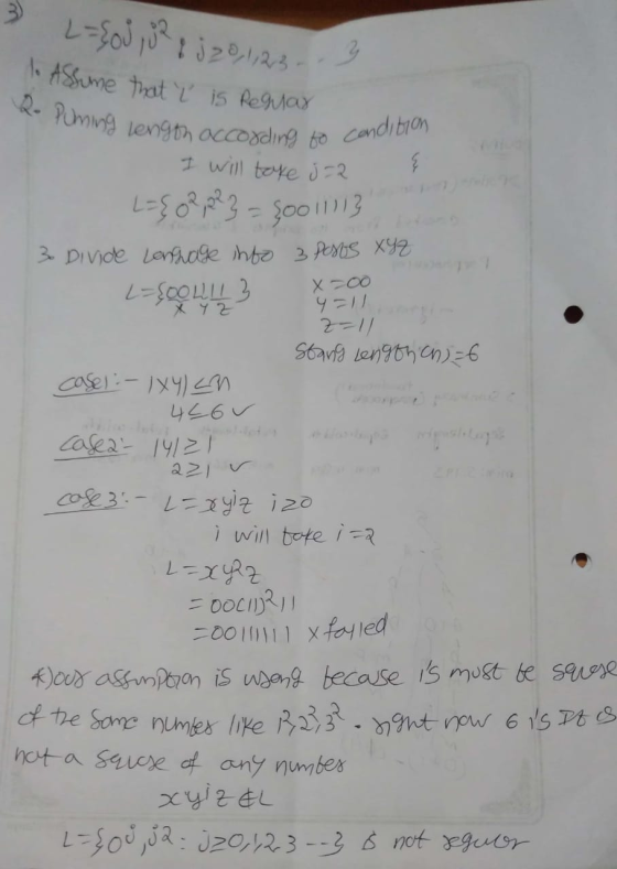 3 L=Loj 132: 320,1,2,3- to Assume that t is Reglar 3 2. Puning length accol ength according to condition - I will take j-2 ?