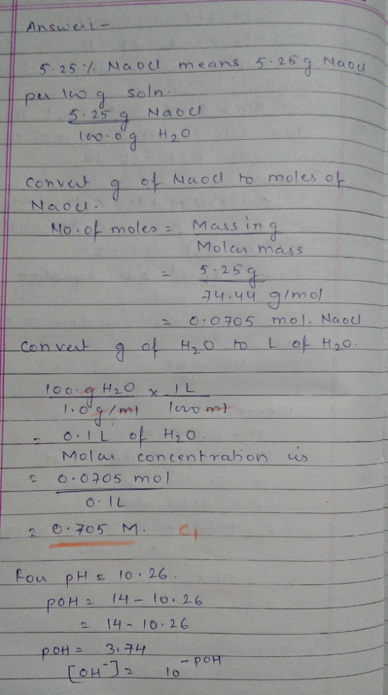 26 Naot No of moles Mass in Molar mess 5.259 Canver Molas concentrebon w O IL po 2 14- 10 26 potla gi구나
