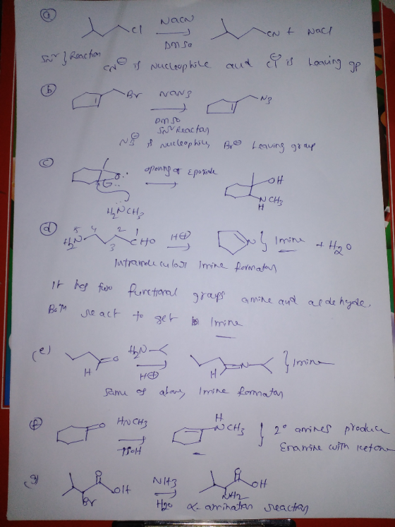 NaN -CN t Nach Anso Son Reaction No ih Nucleophile and is leaving op ~ Nang DM.so NG Sur Reactan Nucleophils & Bro Leaving gr