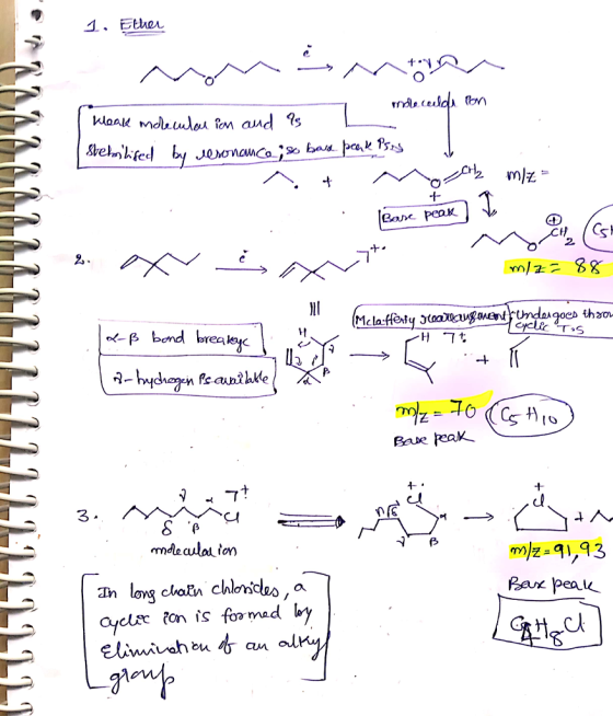 1. Bther 1- Box peax o.β bond brea