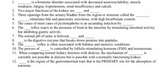is a hormone disorder associated with decreased neuroexcitability, muscle weakness, fatigue, hypertension, renal insufficienc