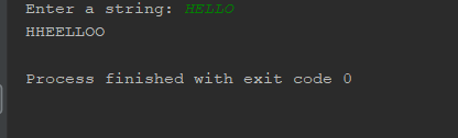 )#xxix:x: aa :ri:,W:沺.JCKI :: HELLO HHEELLOO Process finished with exit code 0