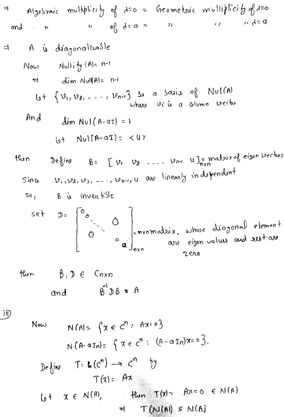 Oauc mu 텨 ano lineanly un doyendont -manmabix, whose diojona element and T(x): Ax