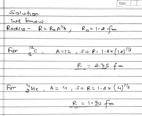Date Solution we know Rodiny - Ra Ro Allz, Ro=1 www . com for 1 , . A=12, SOR: 1-2x(12) 13 R = 2.75 fim As 4, So RE1.2x1413 R