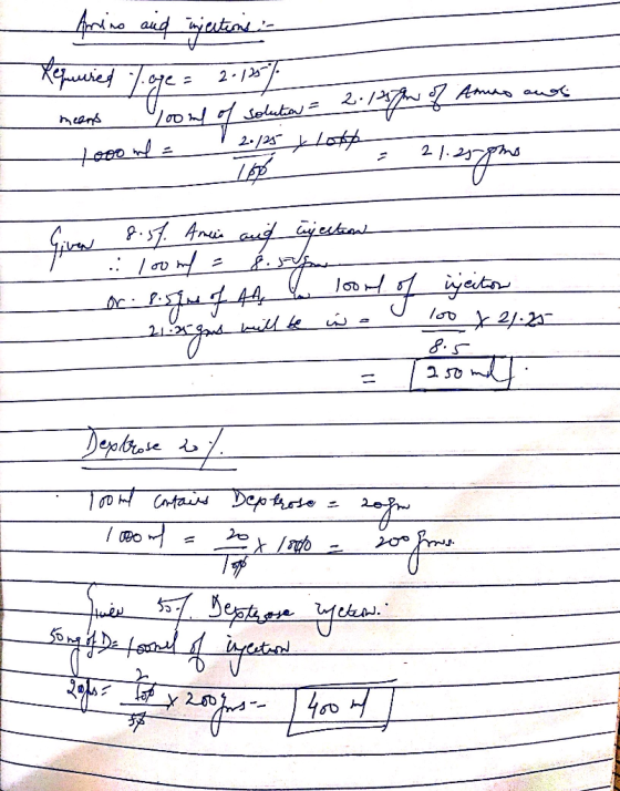 Amins and injections - Required 7. age = 2.1257 means yoond of solution = 2.1957 of Ammo aus - 2.125 xlopp 21.25.8ms - Top 8.