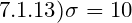 7.1.13)o = 10