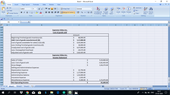 Book1 - Microsoft Excel - X Home Insert Page Layout Formulas Data Review View * Cut Copy Calibri - General 1 D . Wrap Text Me