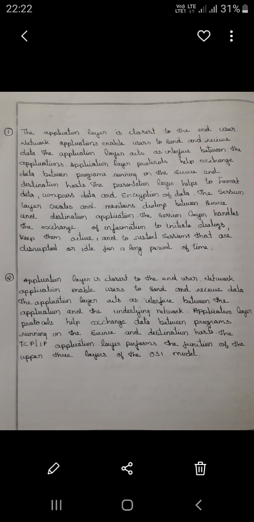 Voi) LTE 22:22 31%- LTET O The apphalan laa nletuak applunlims enalale dlata The applialin Qayan auto as nlna biluean the app