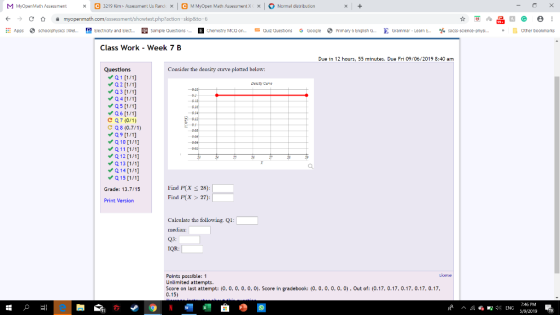 M MyOpen Math Assessment X C 3219 Kim Assessment Us Rande x C M MyOpen Math Assessment X x Normal distribution X + -ox + → C