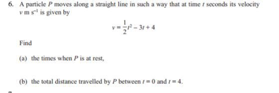 A particle P moves along a straight line in such a