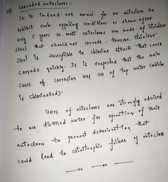 Gorroded 26) Gorroded autoclares .. it is not exhibit normal for an auto indeed such appaling conditions as shown after only