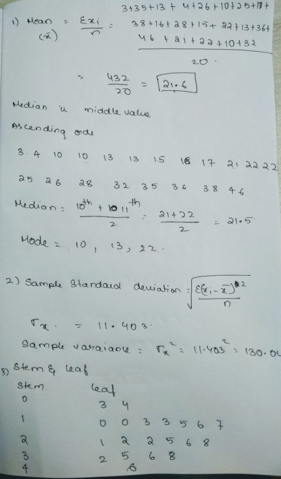 a a 104 32 2 0 Hedian u middla valua 3. 4 10 10 13 13 S 1 a as a6 82 32 3 5 34 3 46 th Hade : 10, 13, 22. 良2 11.403 , gte rn 3 oo3 356 3