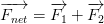 overrightarrow{F_{net}} = overrightarrow{F_{1}} + overrightarrow{F_{2}}