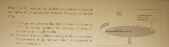 A 70 kg merry-go-round disk has a radius of 3 mete